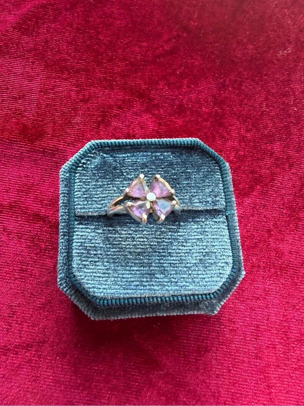 925 Sterling Silver Ring Amethyst Gemstone Ring